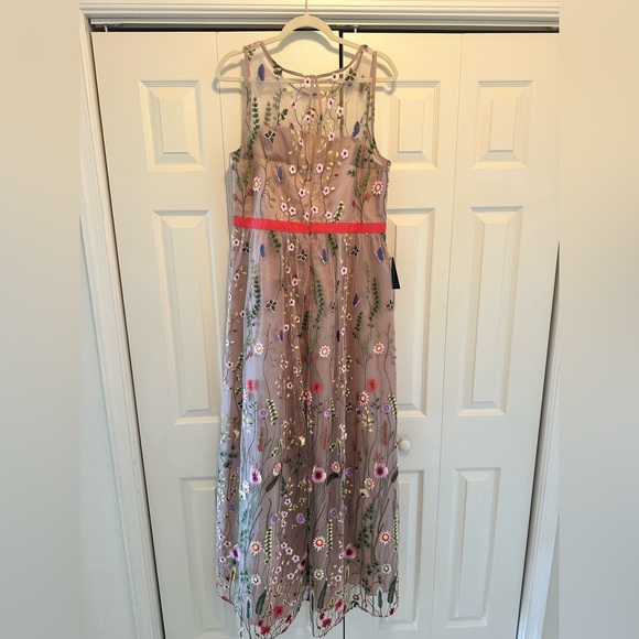 Adrianna Papell Multicolor Floral High Low Dress - Picture 3 of 4